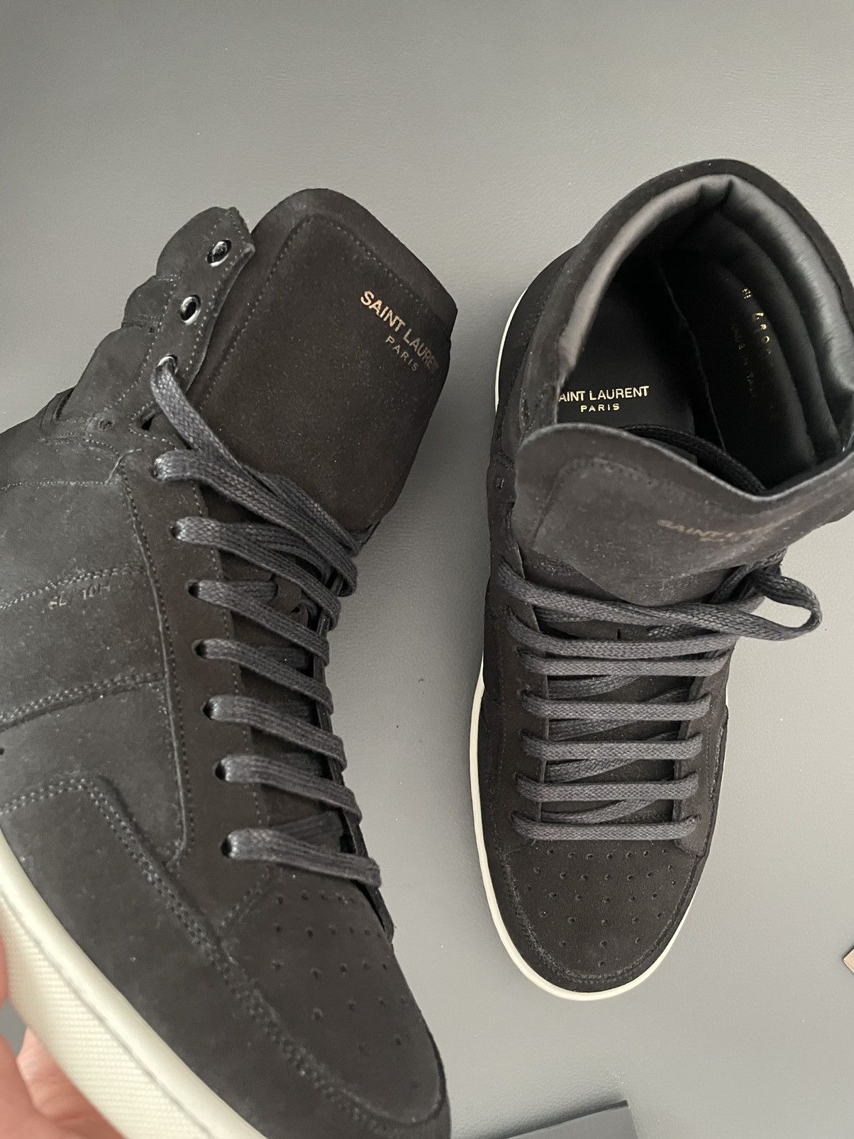 Hedi Slimane × Saint Laurent Paris × Yves Saint Laurent Saint Laurent Brand NEW Runway Suede Leather Sneakers Size US 9 / EU 42 - 22 Thumbnail