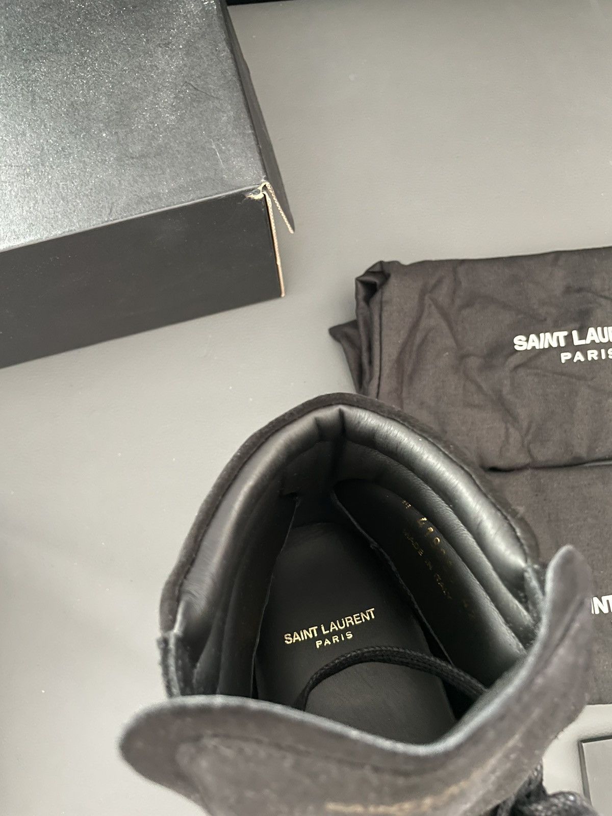 Hedi Slimane × Saint Laurent Paris × Yves Saint Laurent Saint Laurent Brand NEW Runway Suede Leather Sneakers Size US 9 / EU 42 - 16 Thumbnail