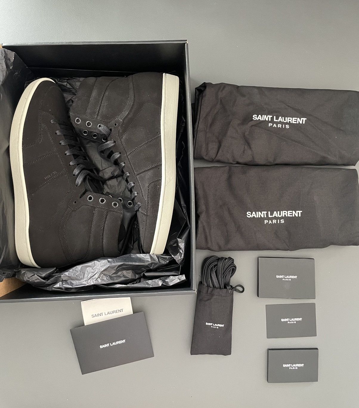 Hedi Slimane × Saint Laurent Paris × Yves Saint Laurent Saint Laurent Brand NEW Runway Suede Leather Sneakers Size US 9 / EU 42 - 1 Thumbnail