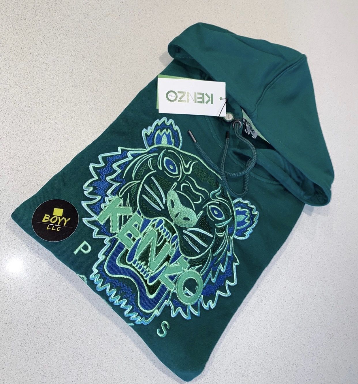 Kenzo Tiger embroidered logo hoodie Size US XL / EU 56 / 4 - 2 Thumbnail