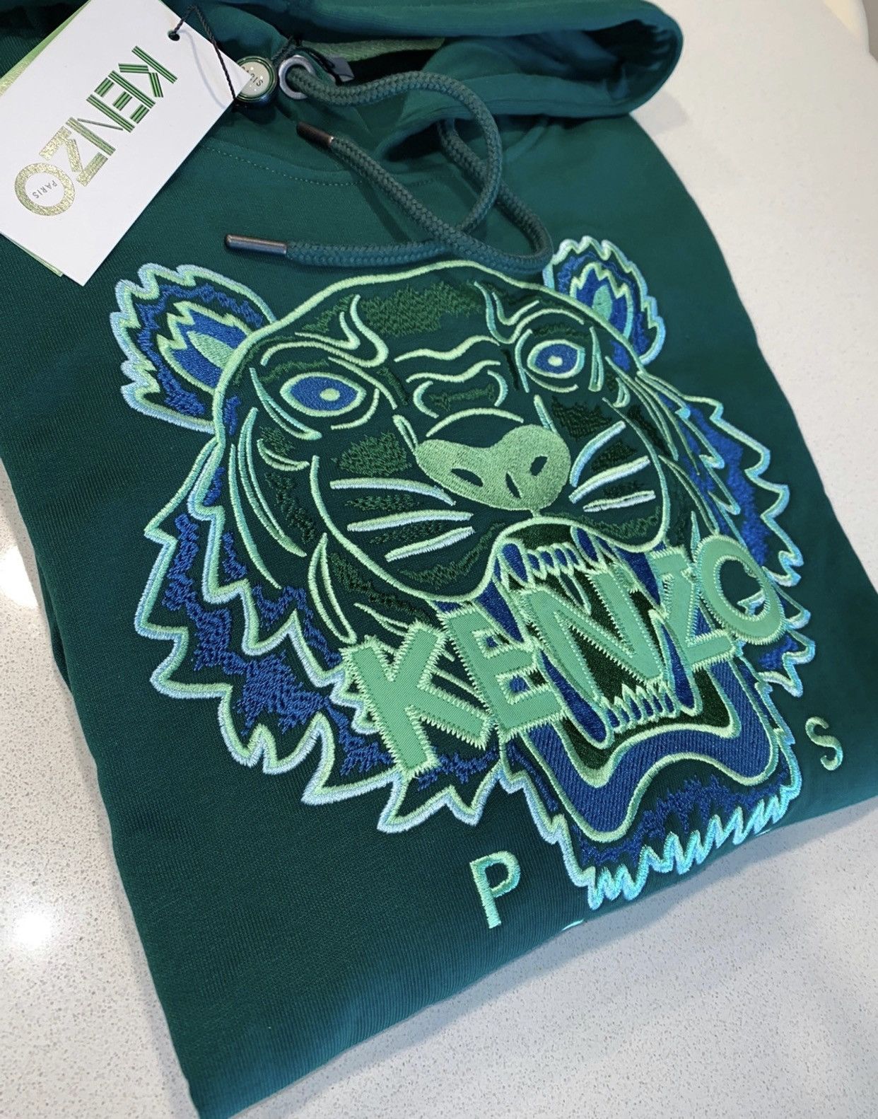 Kenzo Tiger embroidered logo hoodie Size US XL / EU 56 / 4 - 4 Thumbnail