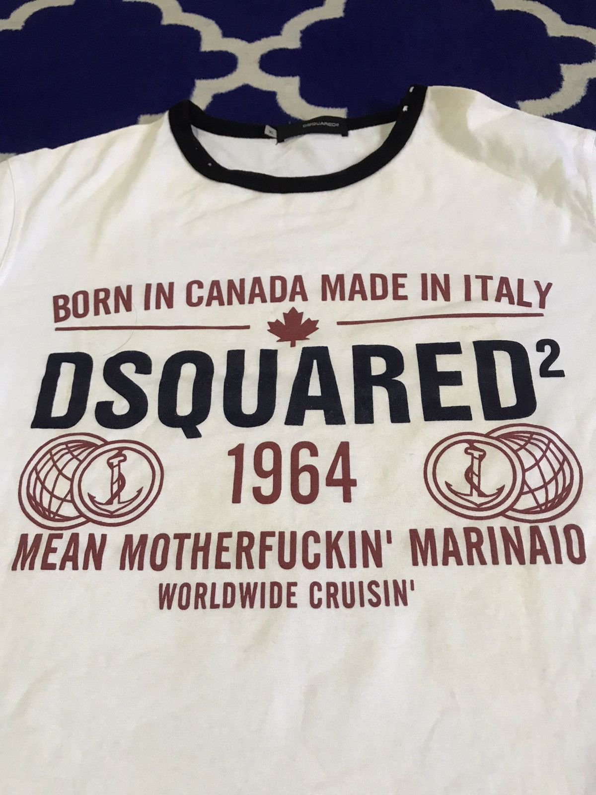 Designer × Dsquared2 Dsquared2 distressed Design ringer shirt Size US XL / EU 56 / 4 - 1 Thumbnail