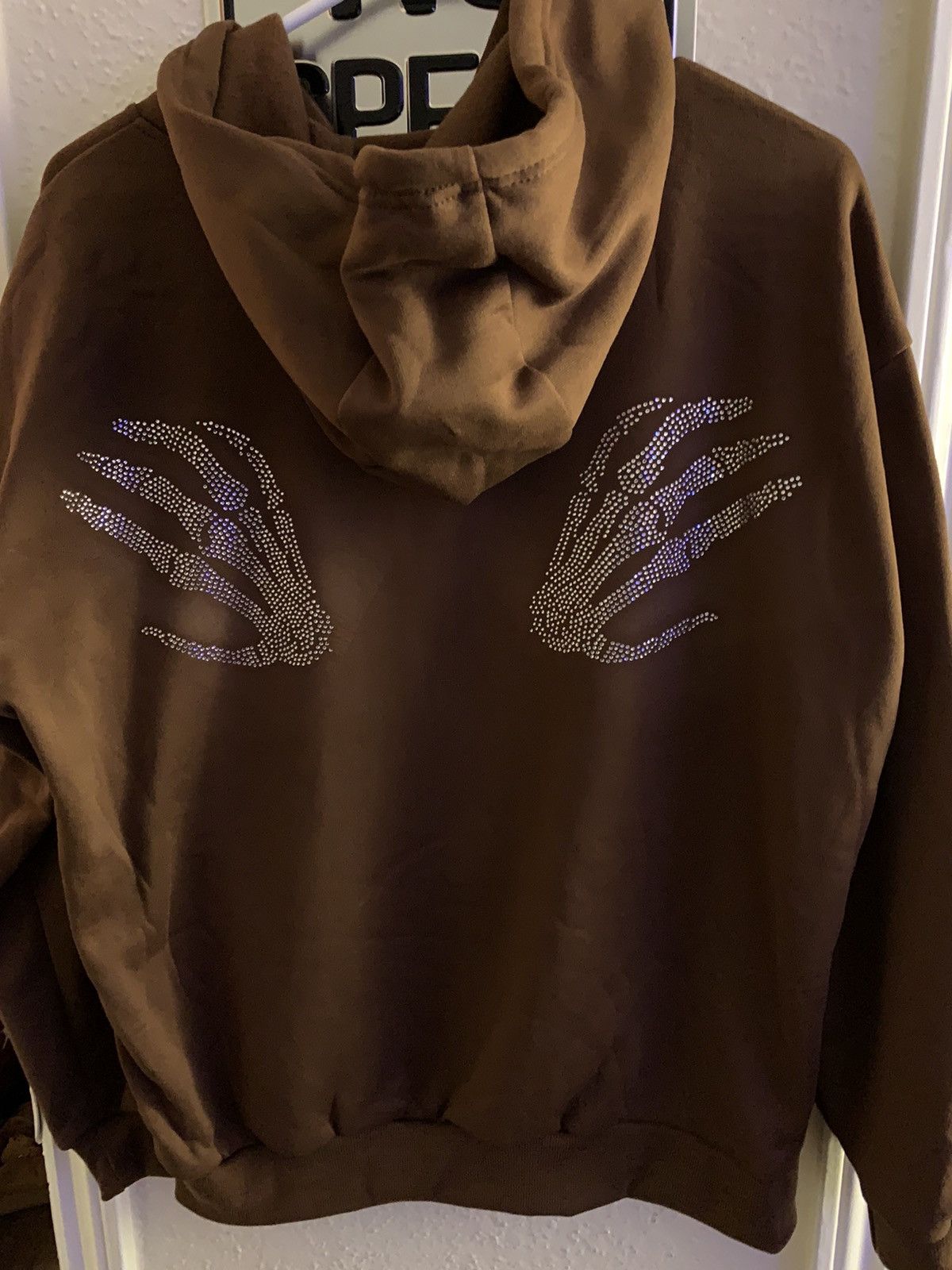 Vintage Rhinestones Skeleton Hands Zip Up Hoodie | Grailed