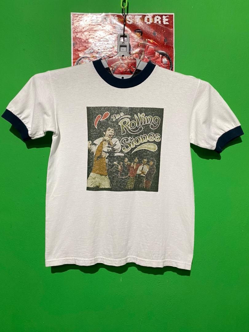 Band Tees × The Rolling Stones × Vintage Vintage 90s The Rolling Stones Ringer Band Tees Size US M / EU 48-50 / 2 - 1 Thumbnail