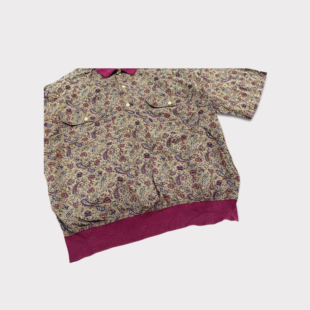 Longchamp Vintage 80's Long Champ Paisley Poloshirt Size US M / EU 48-50 / 2 - 2 Thumbnail