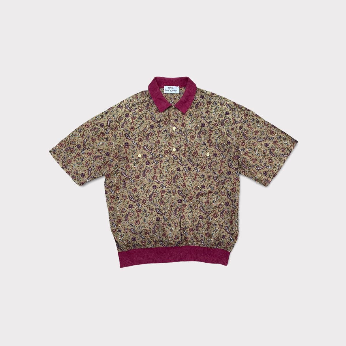 Vintage 80's Long Champ Paisley Poloshirt
