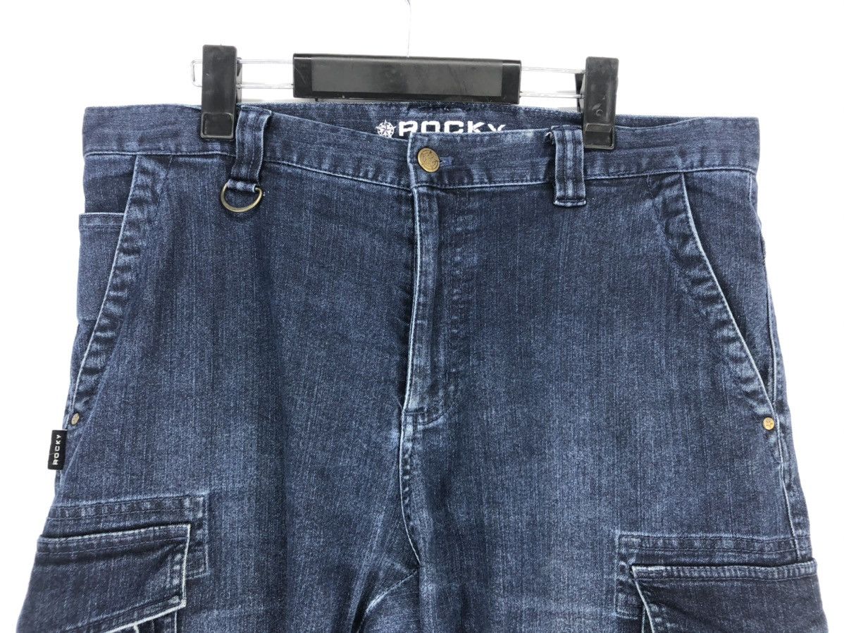Japanese Brand ROCKY DENIM CARGO PANTS DOUBLE KNEE MULTI POCKETS Size US 34 / EU 50 - 10 Thumbnail
