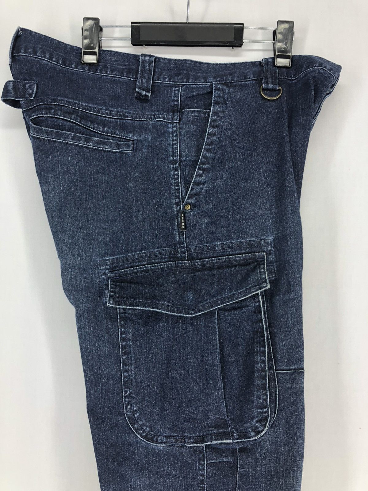 Japanese Brand ROCKY DENIM CARGO PANTS DOUBLE KNEE MULTI POCKETS Size US 34 / EU 50 - 14 Thumbnail