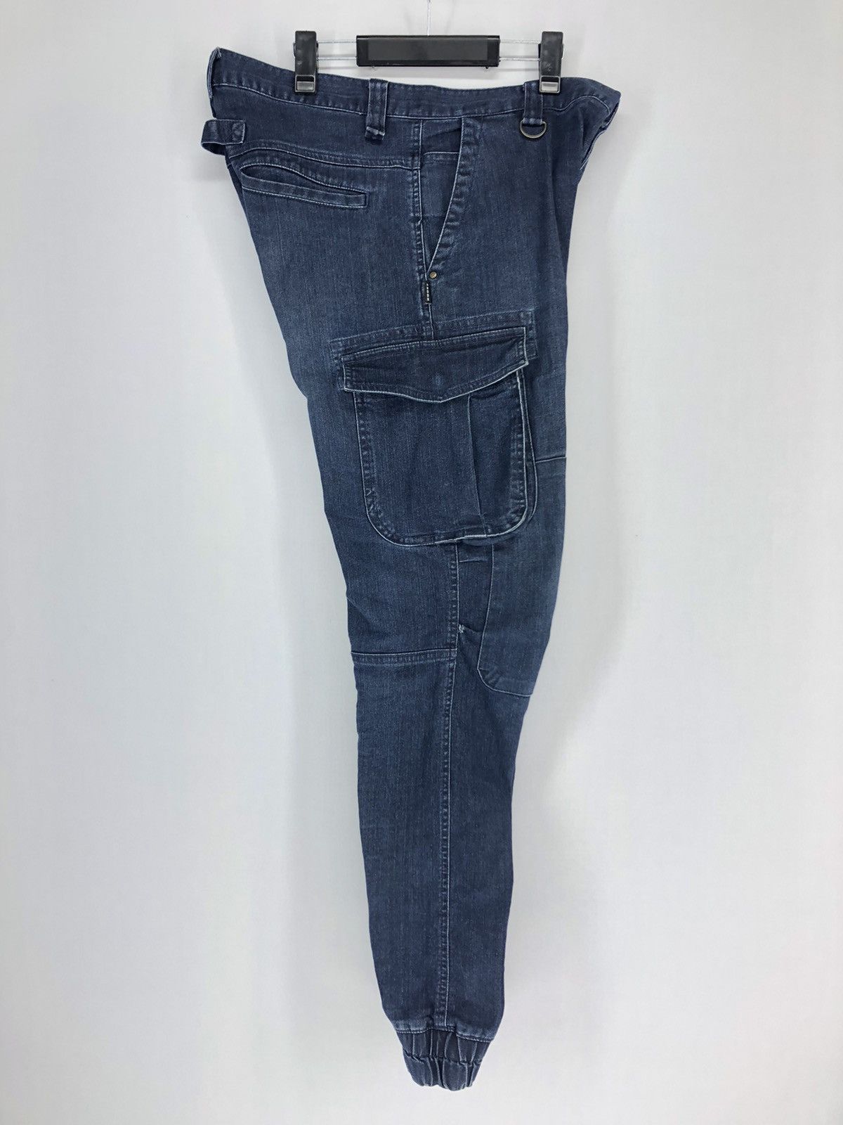 Japanese Brand ROCKY DENIM CARGO PANTS DOUBLE KNEE MULTI POCKETS Size US 34 / EU 50 - 6 Thumbnail