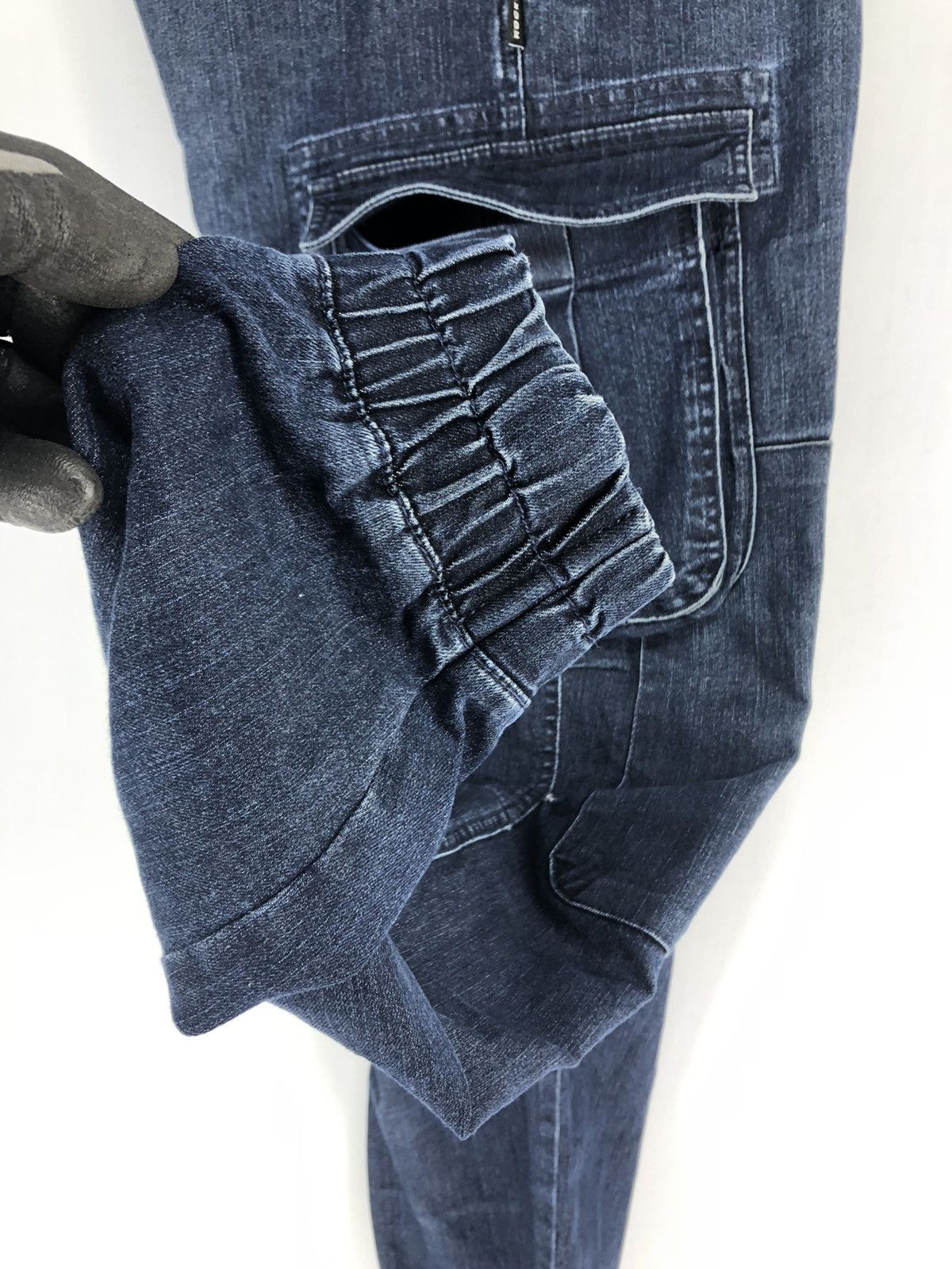 Japanese Brand ROCKY DENIM CARGO PANTS DOUBLE KNEE MULTI POCKETS Size US 34 / EU 50 - 19 Thumbnail