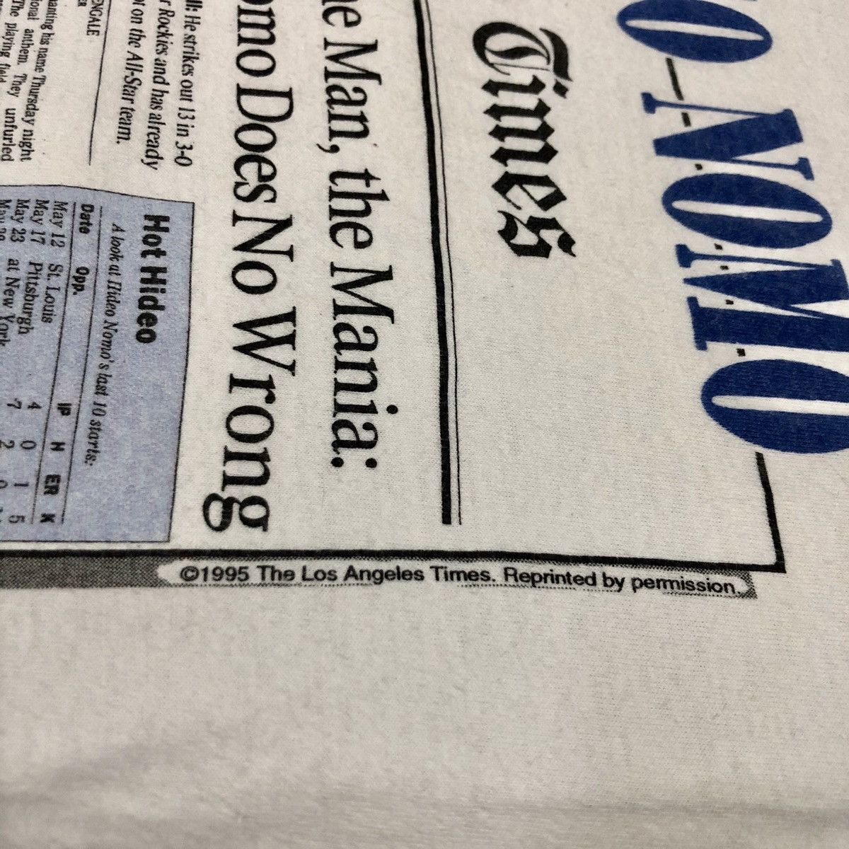 MLB LA Dodgers Hideo Nomo T-Shirt Vintage 1995 Size US M / EU 48-50 / 2 - 4 Thumbnail