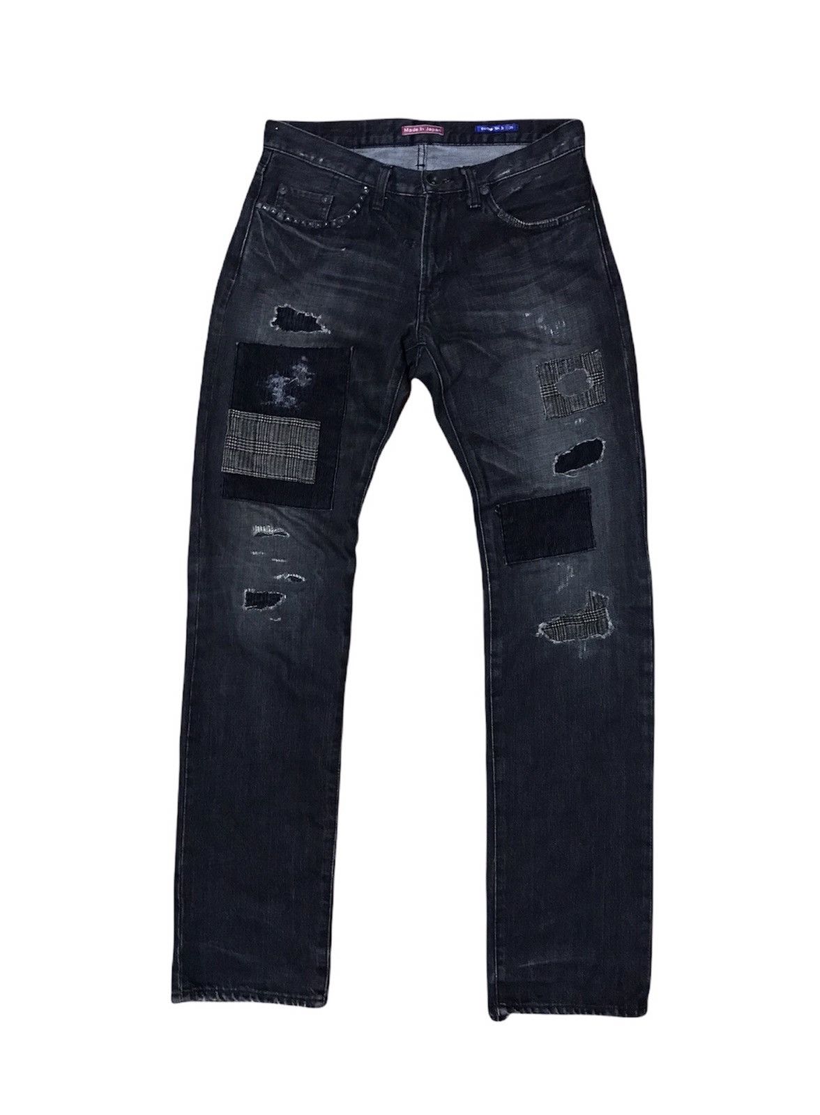 Japanese Brand Semantic Design Patchwork Distressed Jeans Size US 31 - 1 Thumbnail