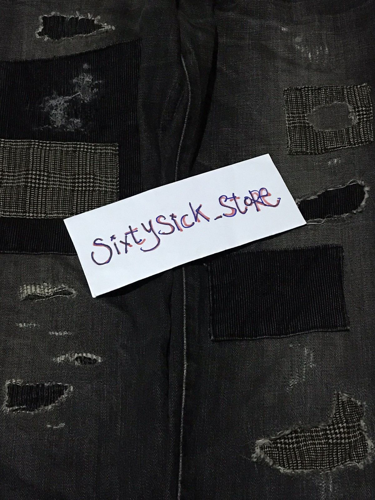 Japanese Brand Semantic Design Patchwork Distressed Jeans Size US 31 - 14 Thumbnail