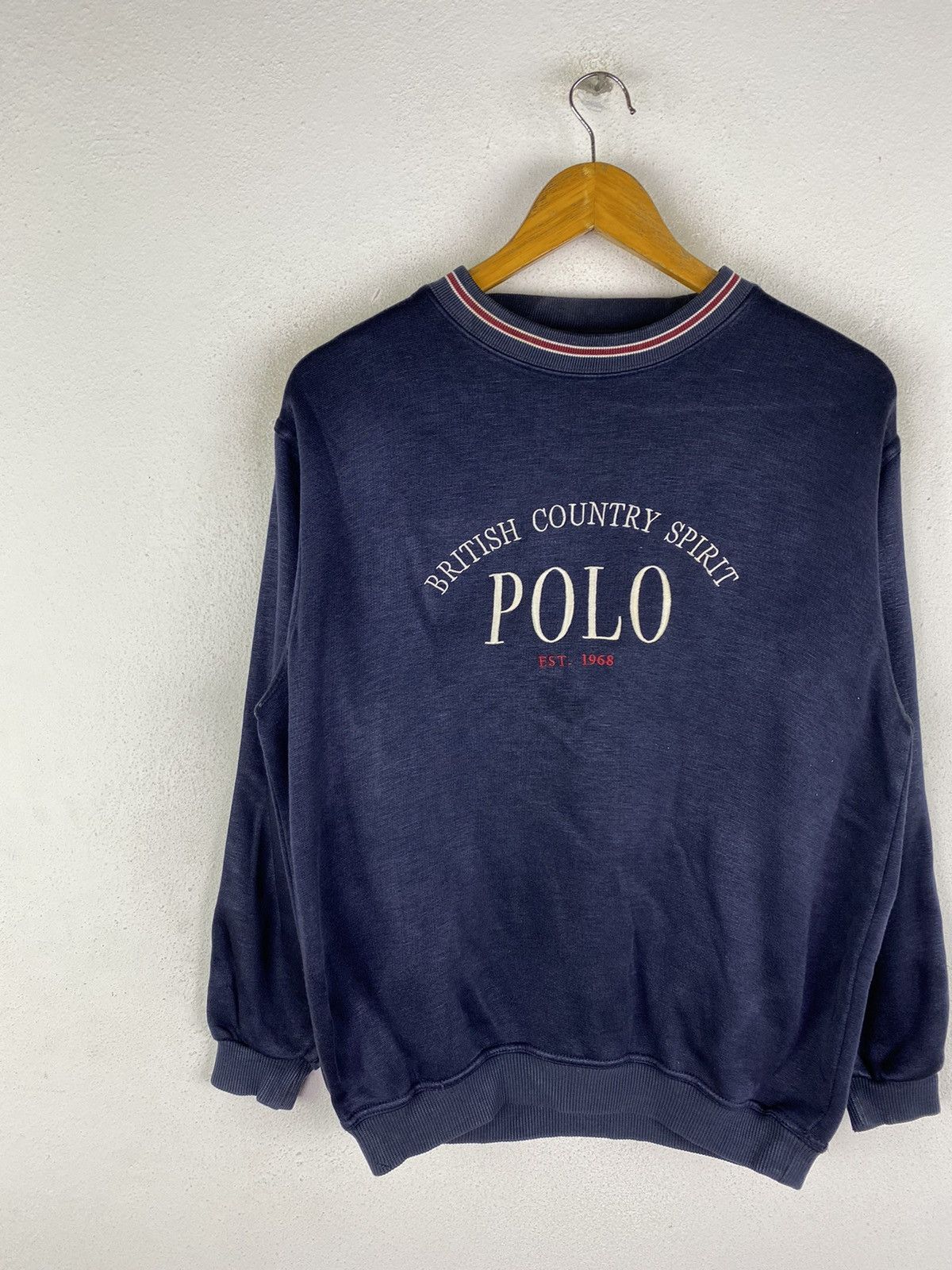 Vintage 🔥DHL SHIPPING🔥BRITISH COUNTRY SPIRIT POLO SWEATSHIRT Size US M / EU 48-50 / 2 - 4 Thumbnail