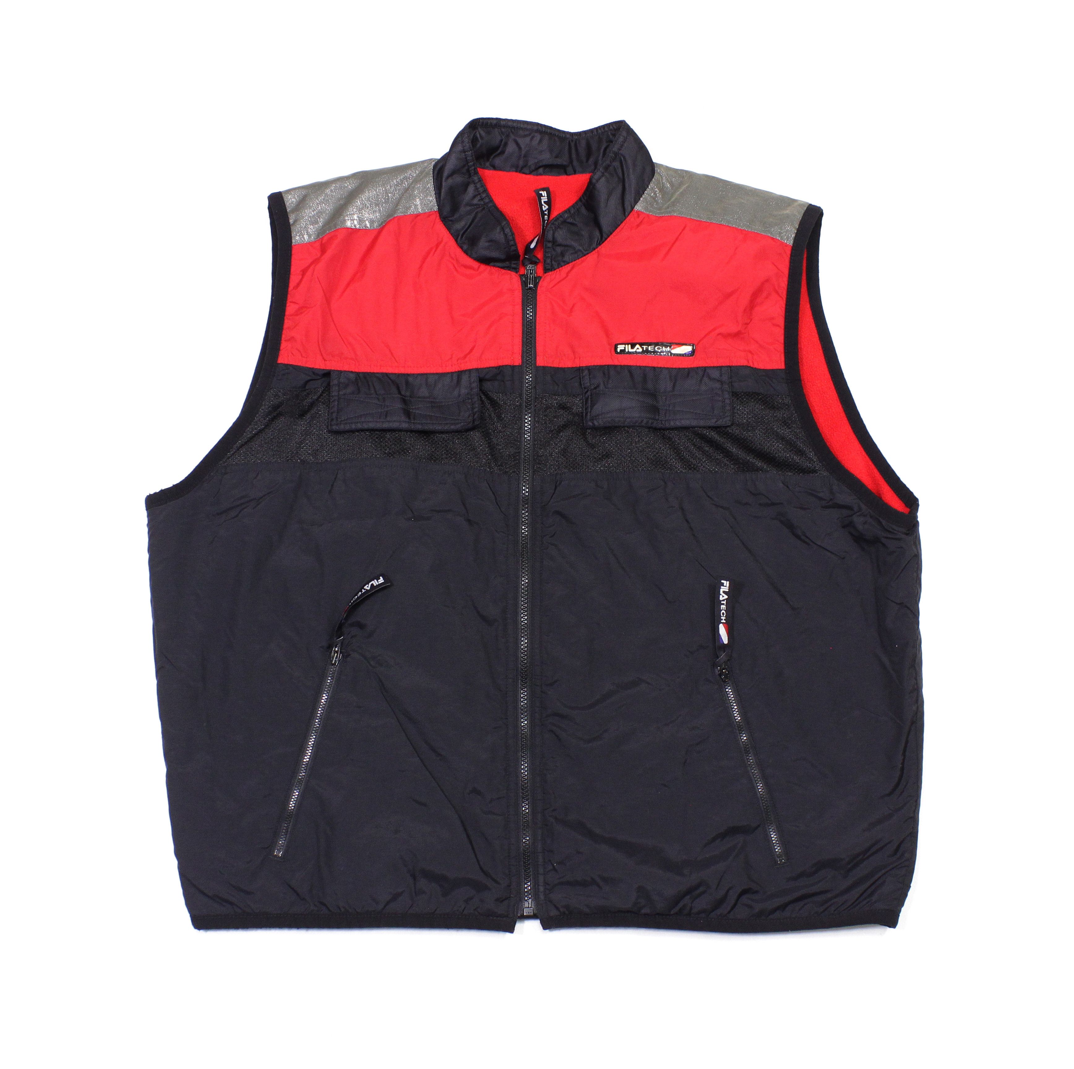 Fila 90S Tech Reversible Fleece Vest Vintage Size US L / EU 52-54 / 3 - 1 Thumbnail