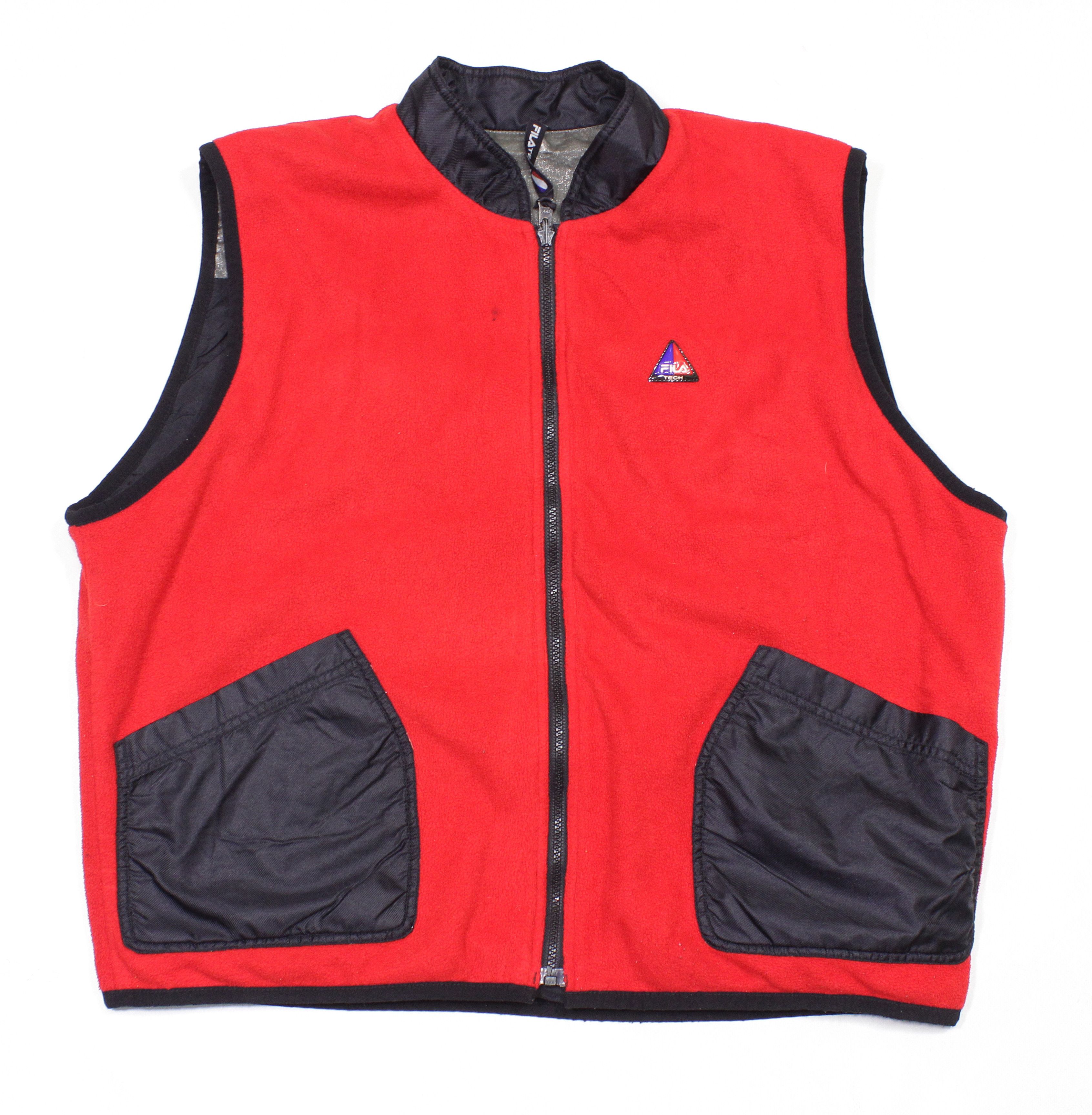Fila 90S Tech Reversible Fleece Vest Vintage Size US L / EU 52-54 / 3 - 2 Thumbnail
