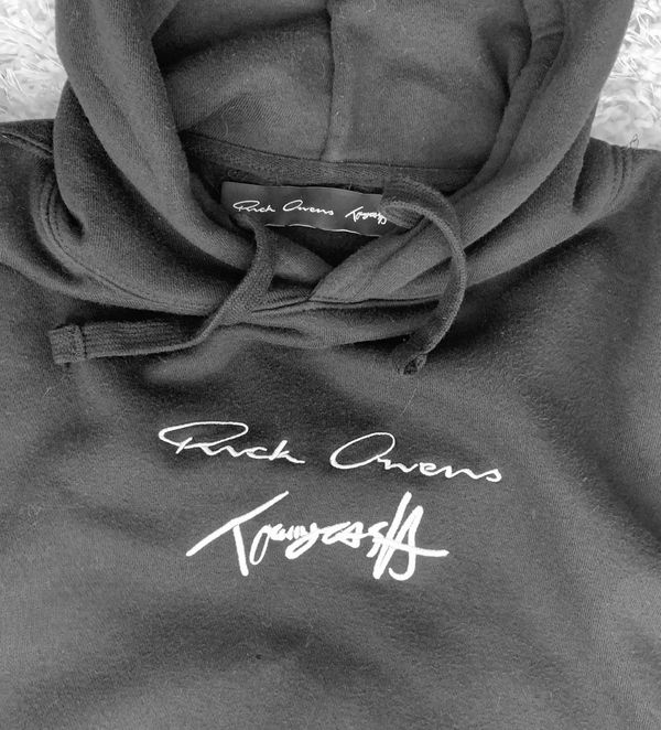 Rick Owens Rick Owens x Tommy Cash Logo Embroidered Hoodie Grailed