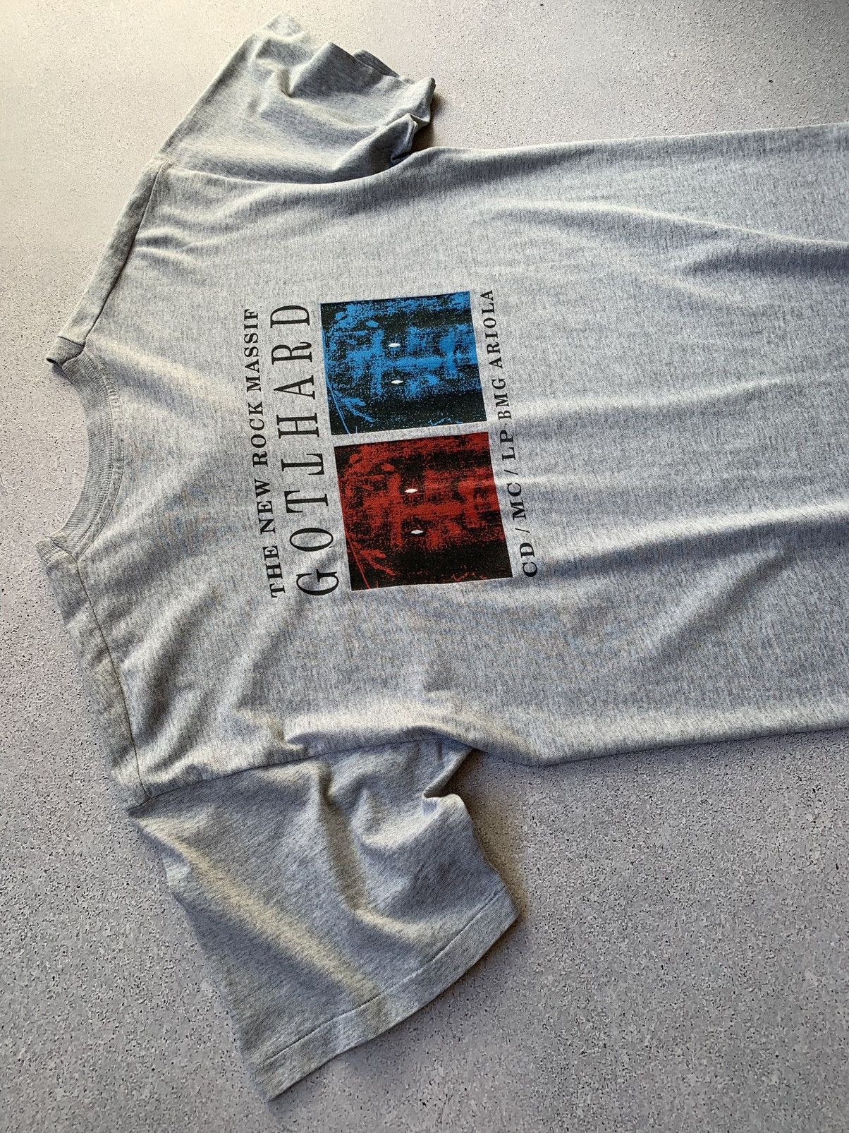 Band Tees Vintage 1992 GOTTHARD “The New Rock Massif” Tee Size US XL / EU 56 / 4 - 19 Thumbnail