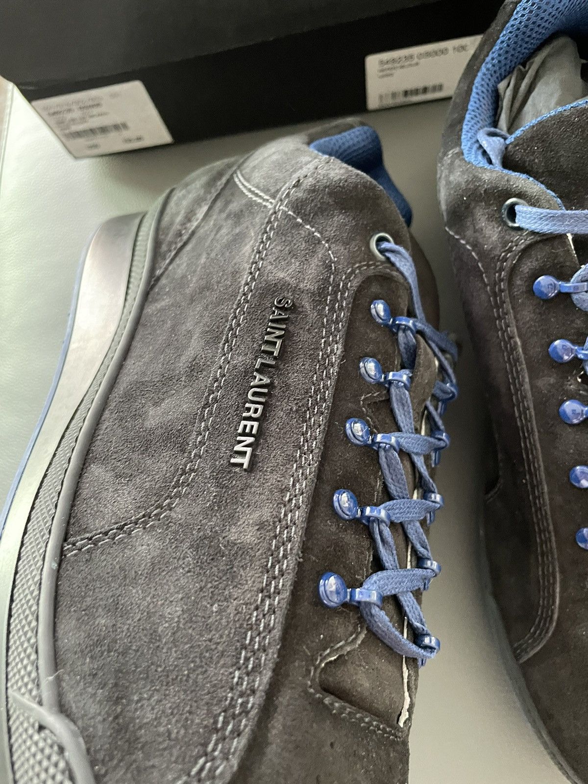Hedi Slimane × Saint Laurent Paris × Yves Saint Laurent Saint Laurent Runway Velour Velvet Jump Sneakers Size US 9.5 / EU 42-43 - 12 Thumbnail