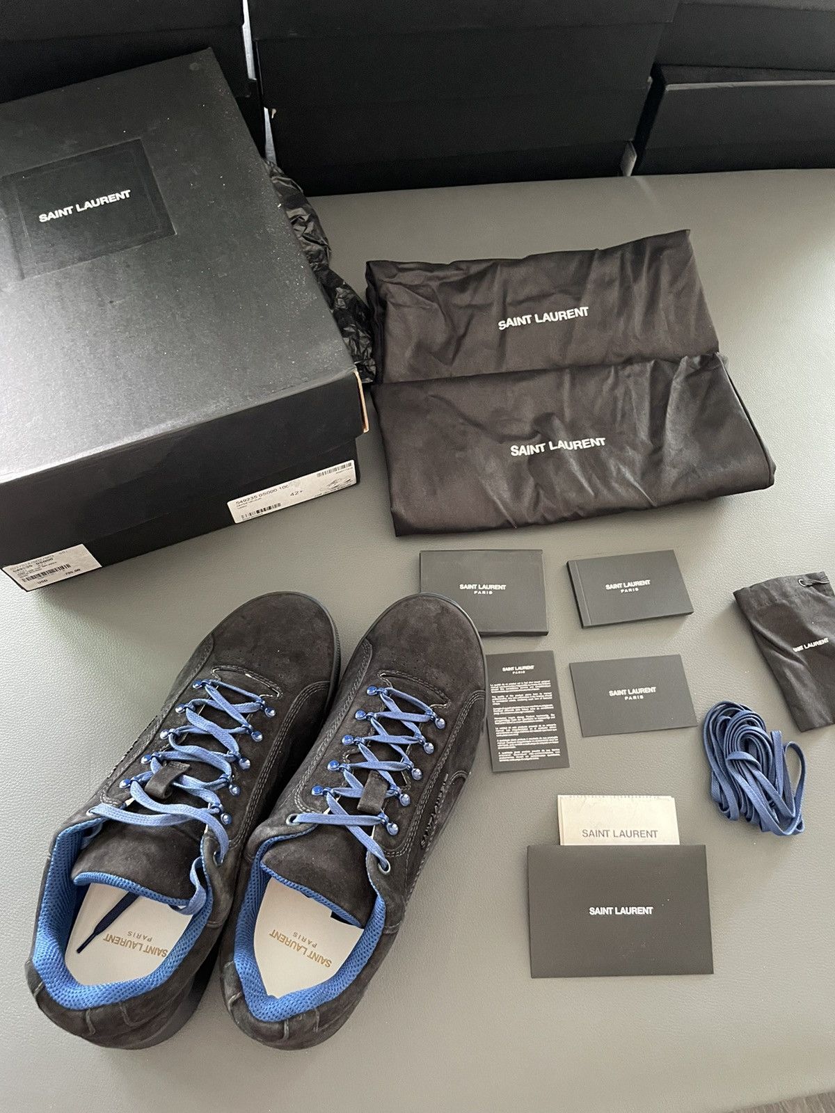 Hedi Slimane × Saint Laurent Paris × Yves Saint Laurent Saint Laurent Runway Velour Velvet Jump Sneakers Size US 9.5 / EU 42-43 - 2 Thumbnail