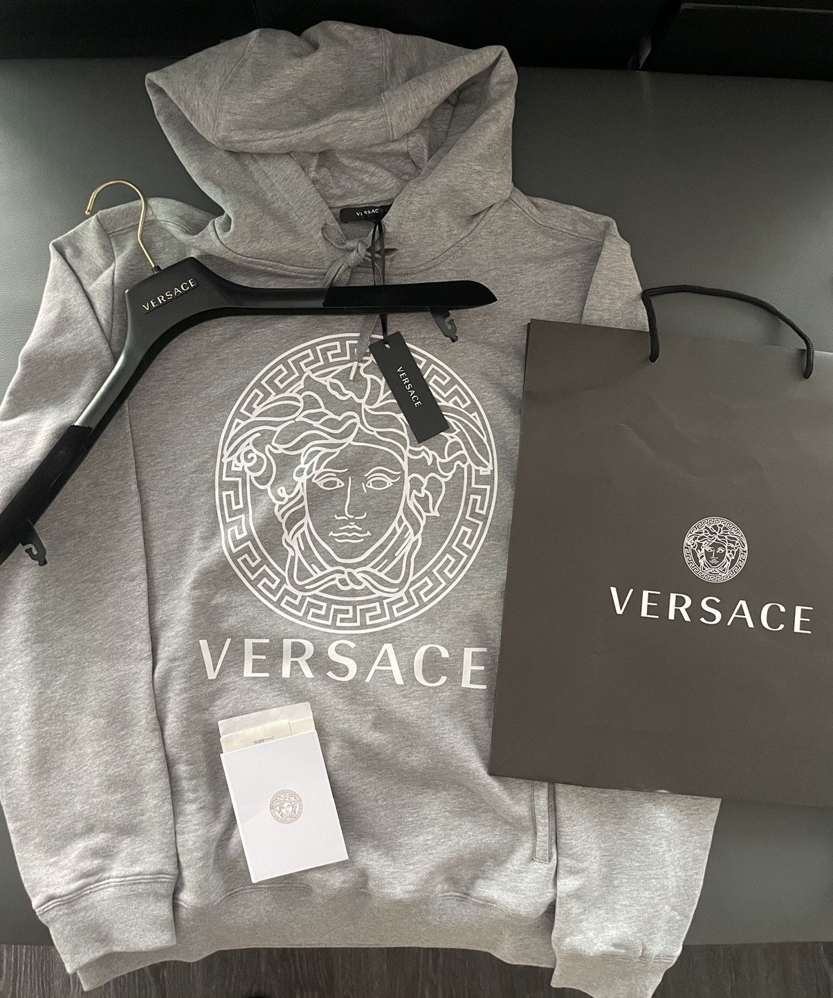 Brand NEW Versace Runway Classic Medusa Versace Logo Hoodie