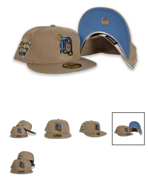 MLB Exclusive Fitted Detroit Tigers 7 1/8 Tan Icy 2005 Hatclub Size ONE SIZE - 11 Thumbnail