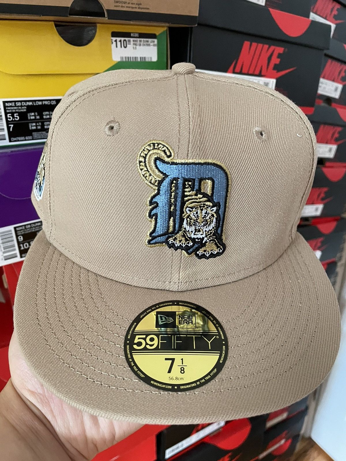 MLB Exclusive Fitted Detroit Tigers 7 1/8 Tan Icy 2005 Hatclub Size ONE SIZE - 2 Thumbnail