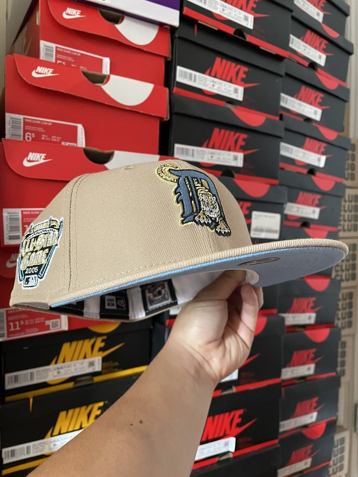 MLB Exclusive Fitted Detroit Tigers 7 1/8 Tan Icy 2005 Hatclub Size ONE SIZE - 7 Thumbnail