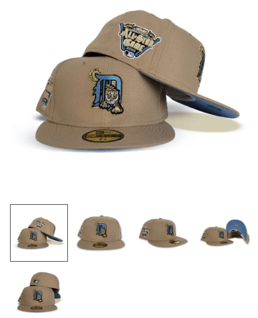 MLB Exclusive Fitted Detroit Tigers 7 1/8 Tan Icy 2005 Hatclub Size ONE SIZE - 8 Thumbnail
