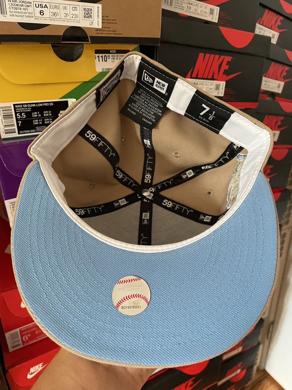 MLB Exclusive Fitted Detroit Tigers 7 1/8 Tan Icy 2005 Hatclub Size ONE SIZE - 6 Thumbnail