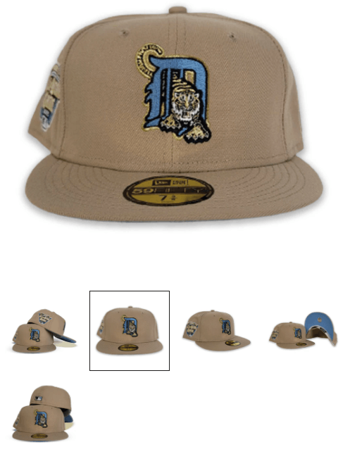 MLB Exclusive Fitted Detroit Tigers 7 1/8 Tan Icy 2005 Hatclub Size ONE SIZE - 9 Thumbnail
