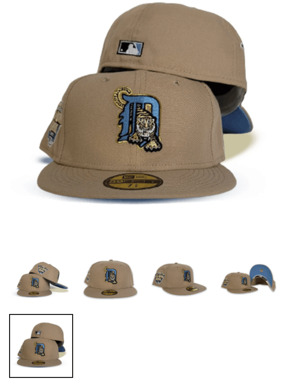MLB Exclusive Fitted Detroit Tigers 7 1/8 Tan Icy 2005 Hatclub Size ONE SIZE - 12 Thumbnail