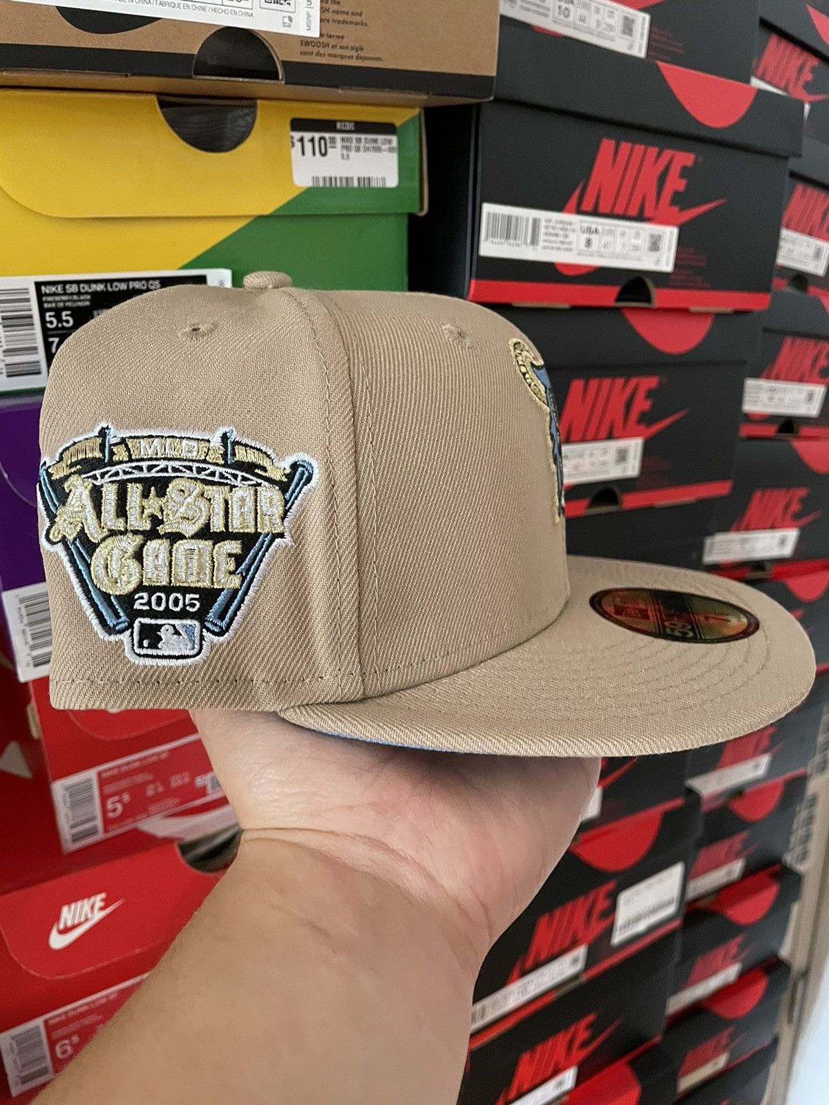 MLB Exclusive Fitted Detroit Tigers 7 1/8 Tan Icy 2005 Hatclub Size ONE SIZE - 3 Thumbnail