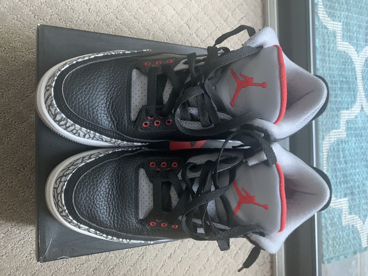 Jordan Brand × Nike Jordan 3 Retro Black Cement 2018 Size US 10.5 / EU 43-44 - 6 Thumbnail