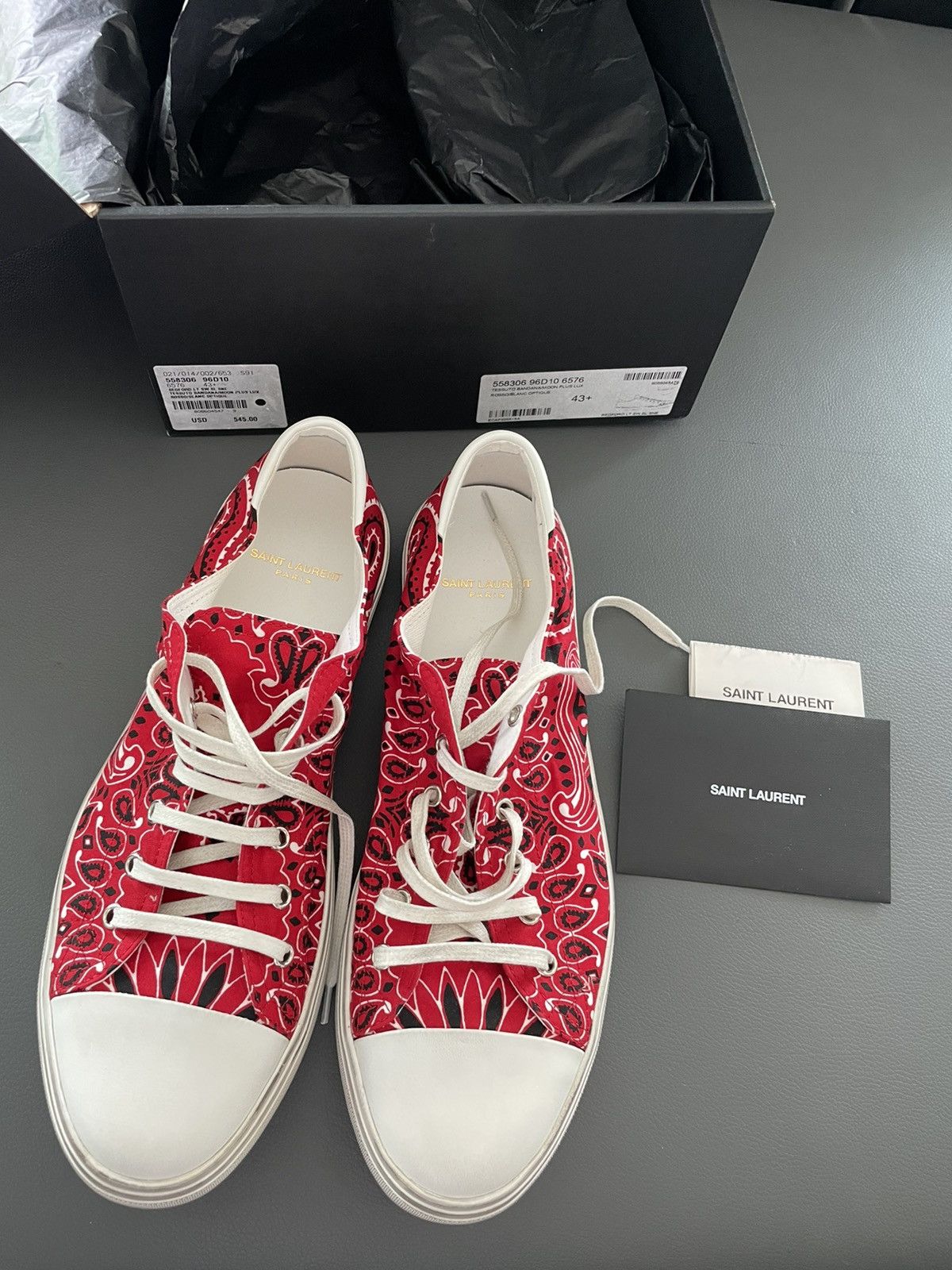 Saint Laurent Paris × Yves Saint Laurent Brand NEW Runway Saint Laurent Sneakers Size US 12 / EU 45 - 3 Thumbnail