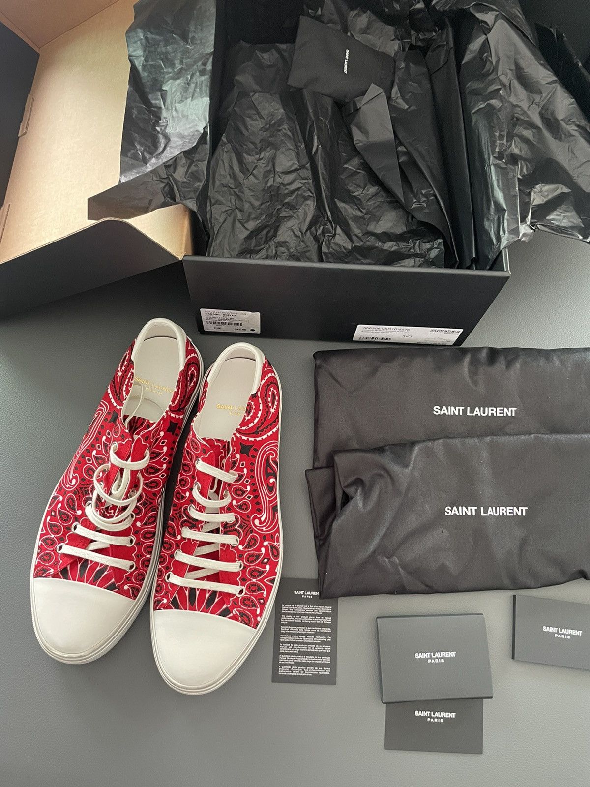 Saint Laurent Paris × Yves Saint Laurent Brand NEW Runway Saint Laurent Sneakers Size US 12 / EU 45 - 15 Thumbnail
