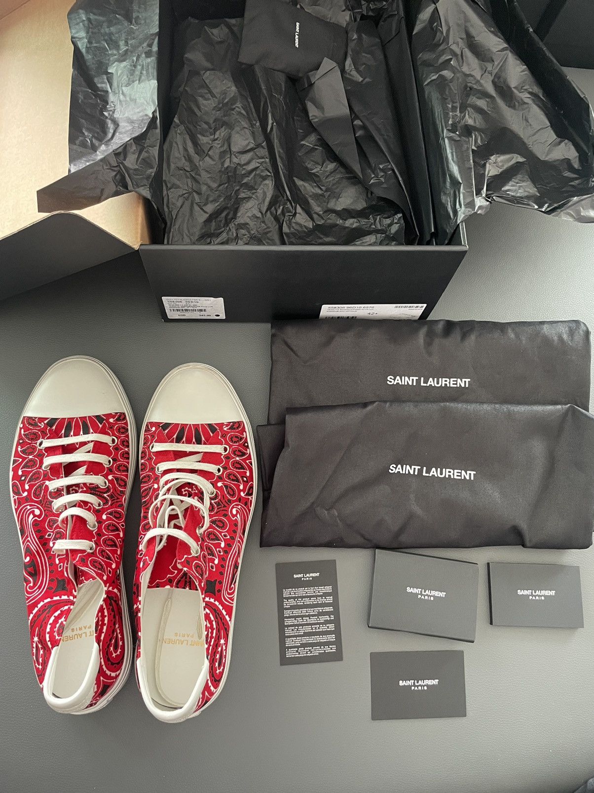 Saint Laurent Paris × Yves Saint Laurent Brand NEW Runway Saint Laurent Sneakers Size US 12 / EU 45 - 8 Thumbnail