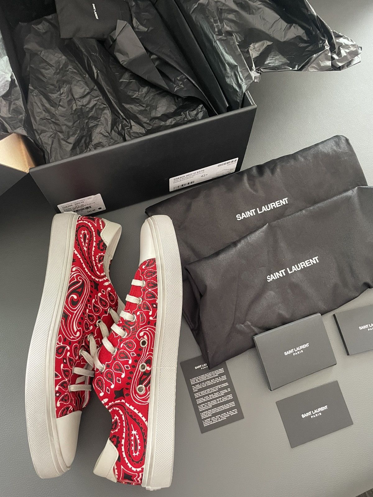 Saint Laurent Paris × Yves Saint Laurent Brand NEW Runway Saint Laurent Sneakers Size US 12 / EU 45 - 18 Thumbnail