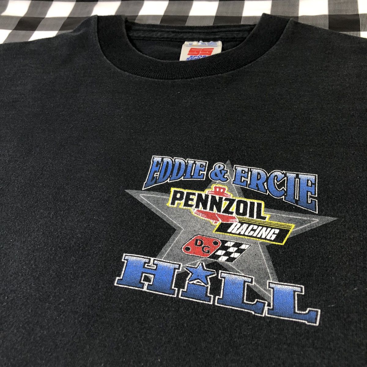 Vintage Eddie Hill Pennzoil 1993 Top Fuel Dragster Car Racing Tee Size US XL / EU 56 / 4 - 3 Thumbnail