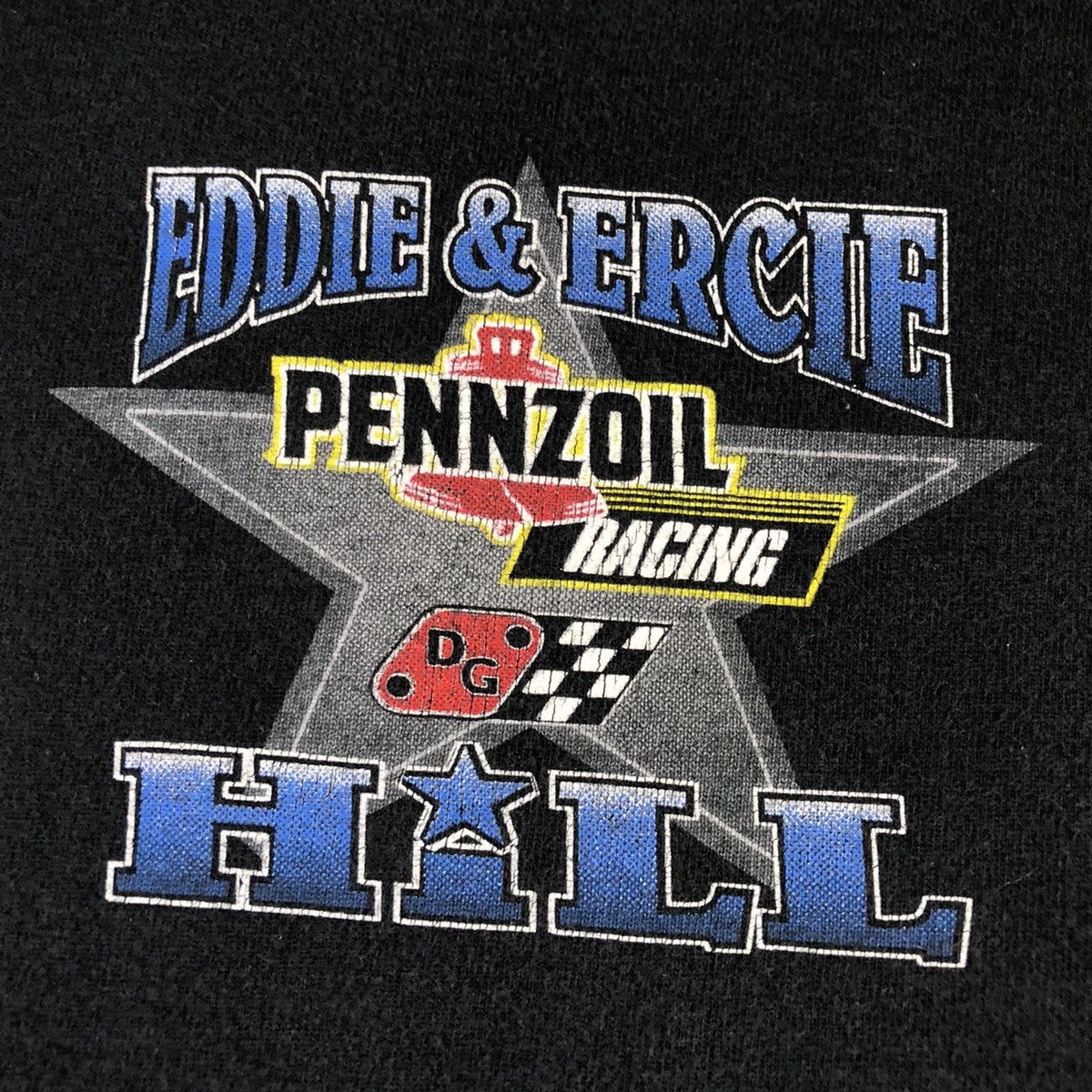 Vintage Eddie Hill Pennzoil 1993 Top Fuel Dragster Car Racing Tee Size US XL / EU 56 / 4 - 4 Thumbnail