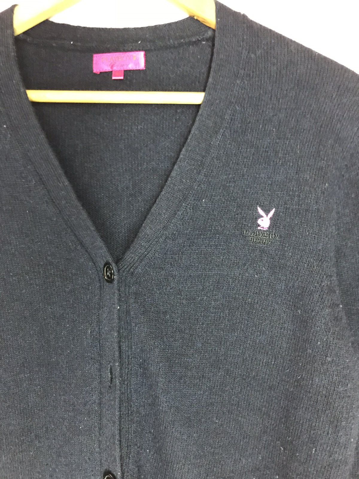 Playboy Playboy Blue Black Cardigan Size US M / EU 48-50 / 2 - 2 Thumbnail