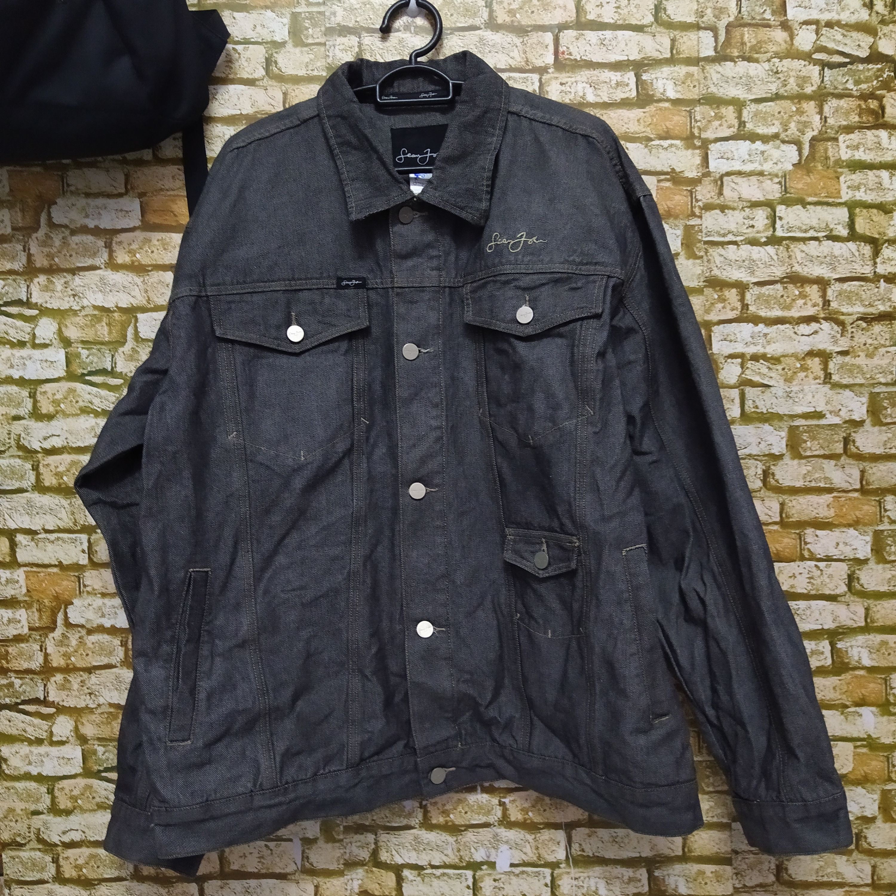 Sean John 90s SEAN JOHN DENIM JACKET EMBROIDERRED OVERSIZED (D66) Size US XL / EU 56 / 4 - 4 Thumbnail