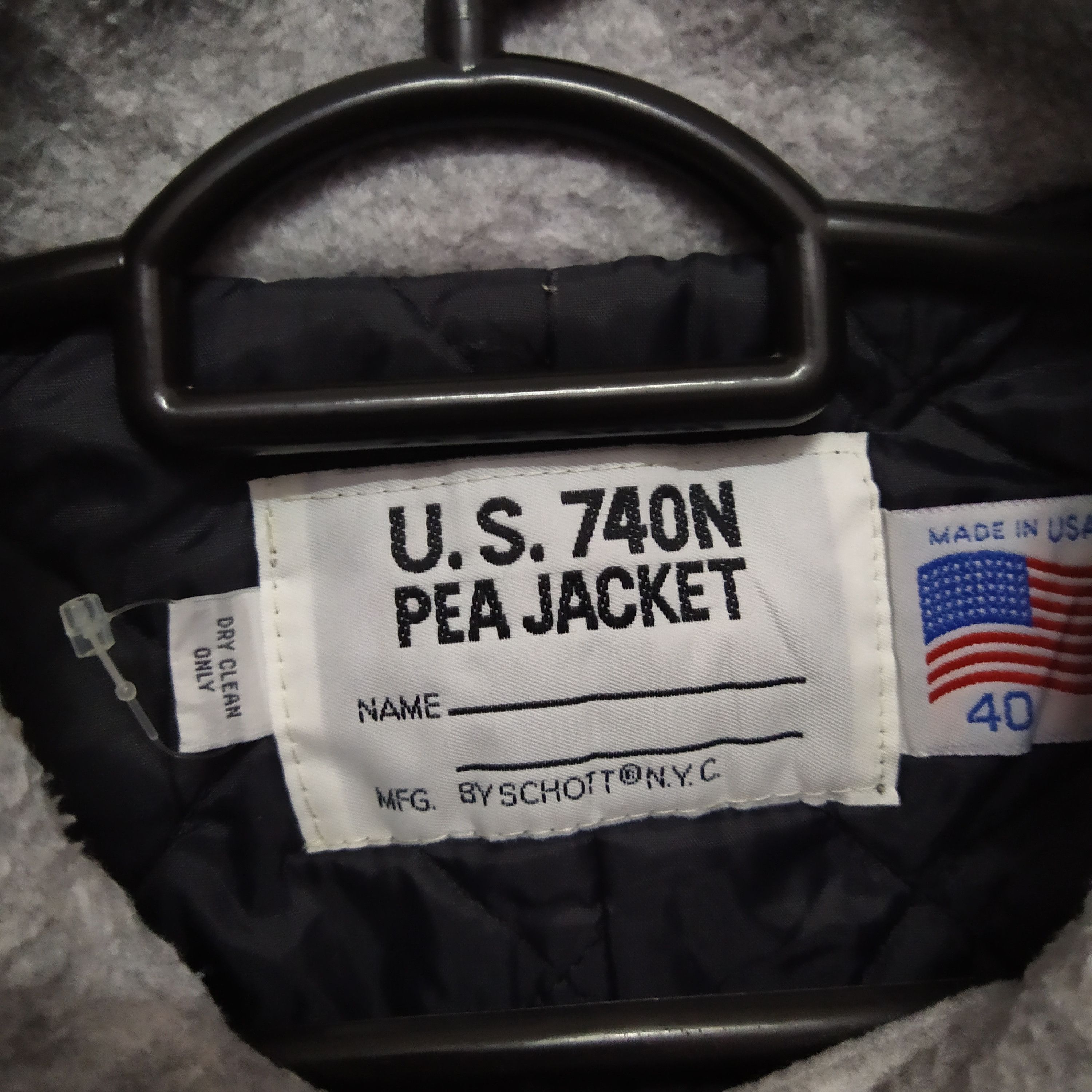 Schott SCHOTT NYC PEA JACKET 740N (D67) Size US M / EU 48-50 / 2 - 3 Thumbnail