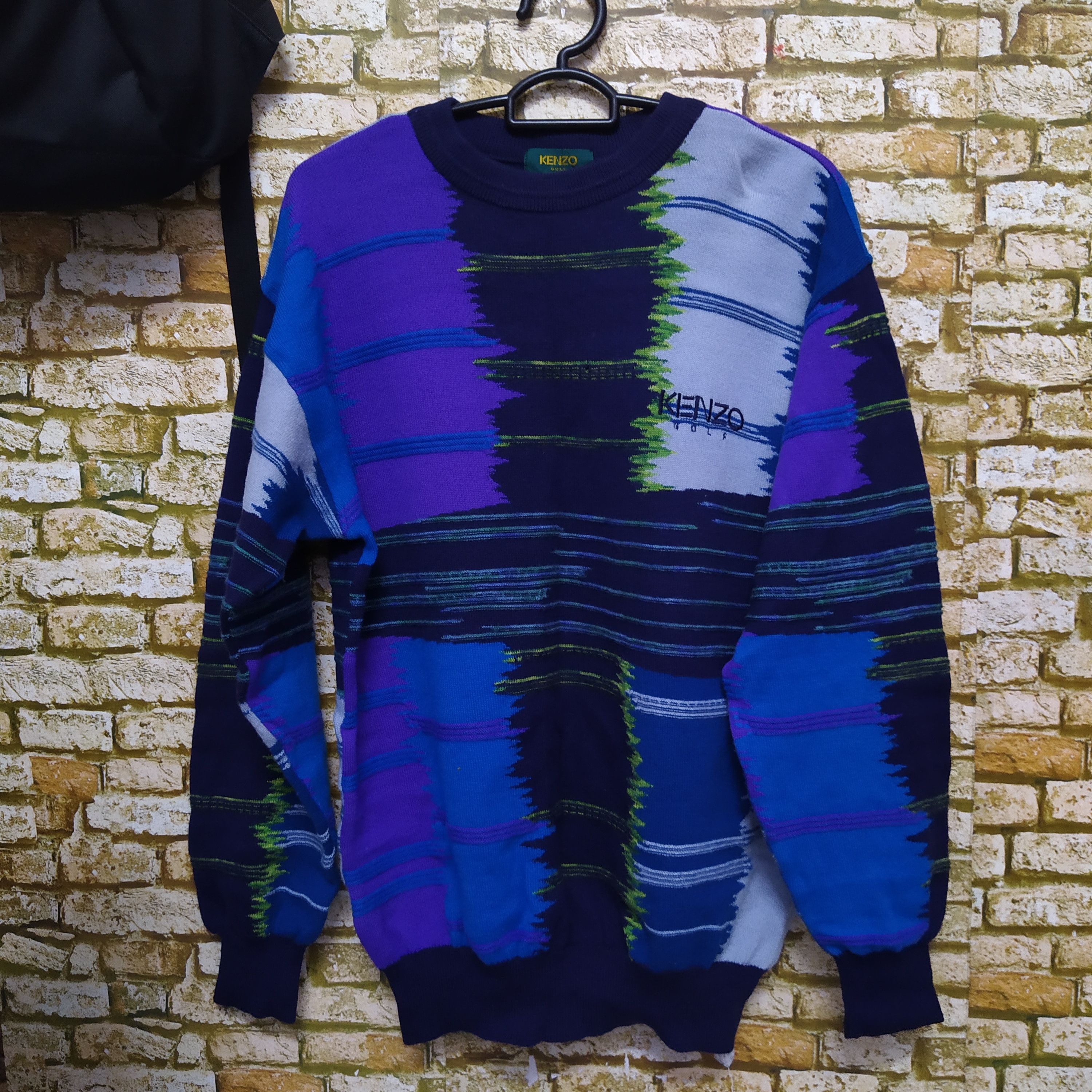 Kenzo × Vintage KENZO RAINBOW INCEPTION KNITWEAR (D78) Size US M / EU 48-50 / 2 - 1 Thumbnail