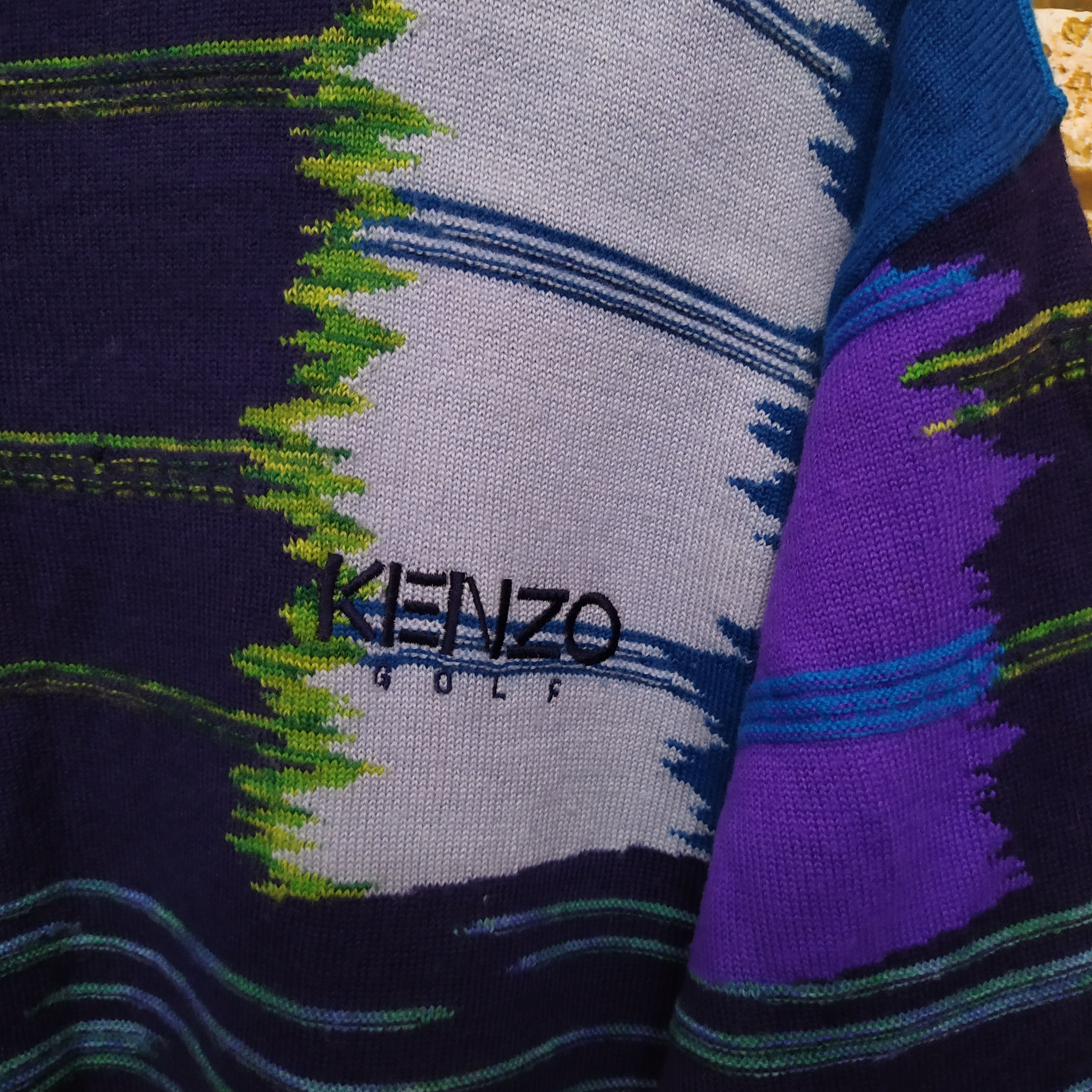 Kenzo × Vintage KENZO RAINBOW INCEPTION KNITWEAR (D78) Size US M / EU 48-50 / 2 - 2 Thumbnail