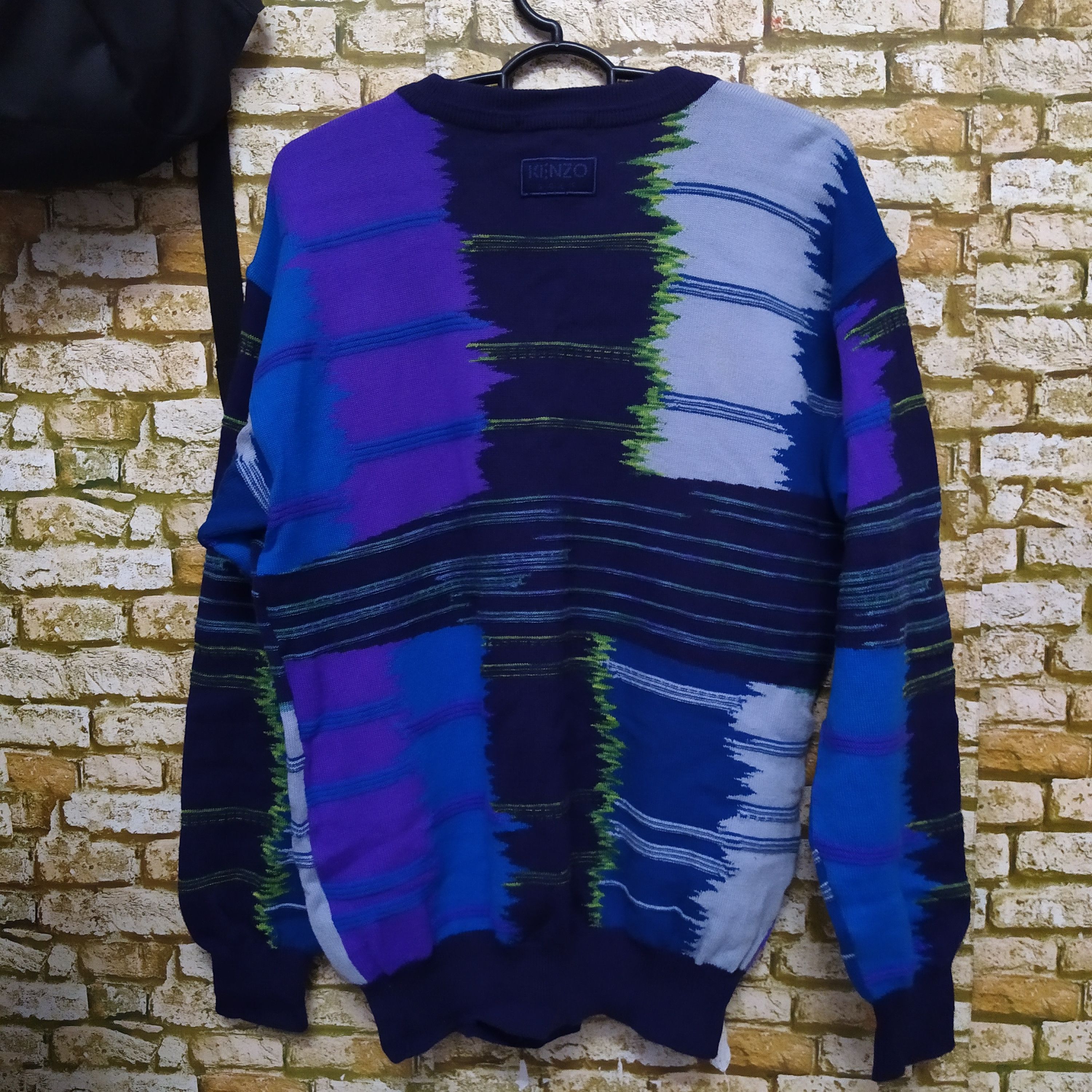 Kenzo × Vintage KENZO RAINBOW INCEPTION KNITWEAR (D78) Size US M / EU 48-50 / 2 - 4 Thumbnail
