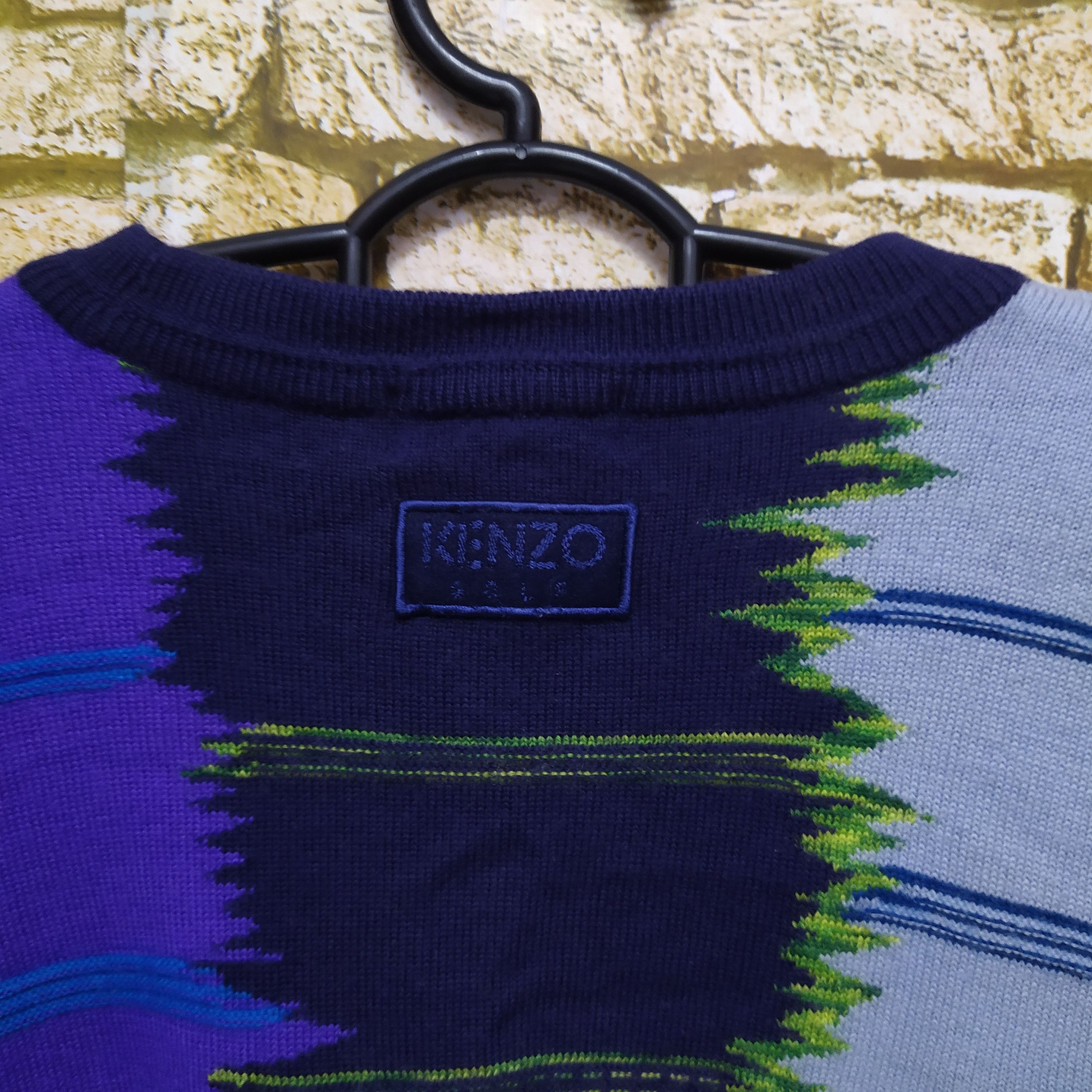 Kenzo × Vintage KENZO RAINBOW INCEPTION KNITWEAR (D78) Size US M / EU 48-50 / 2 - 5 Thumbnail