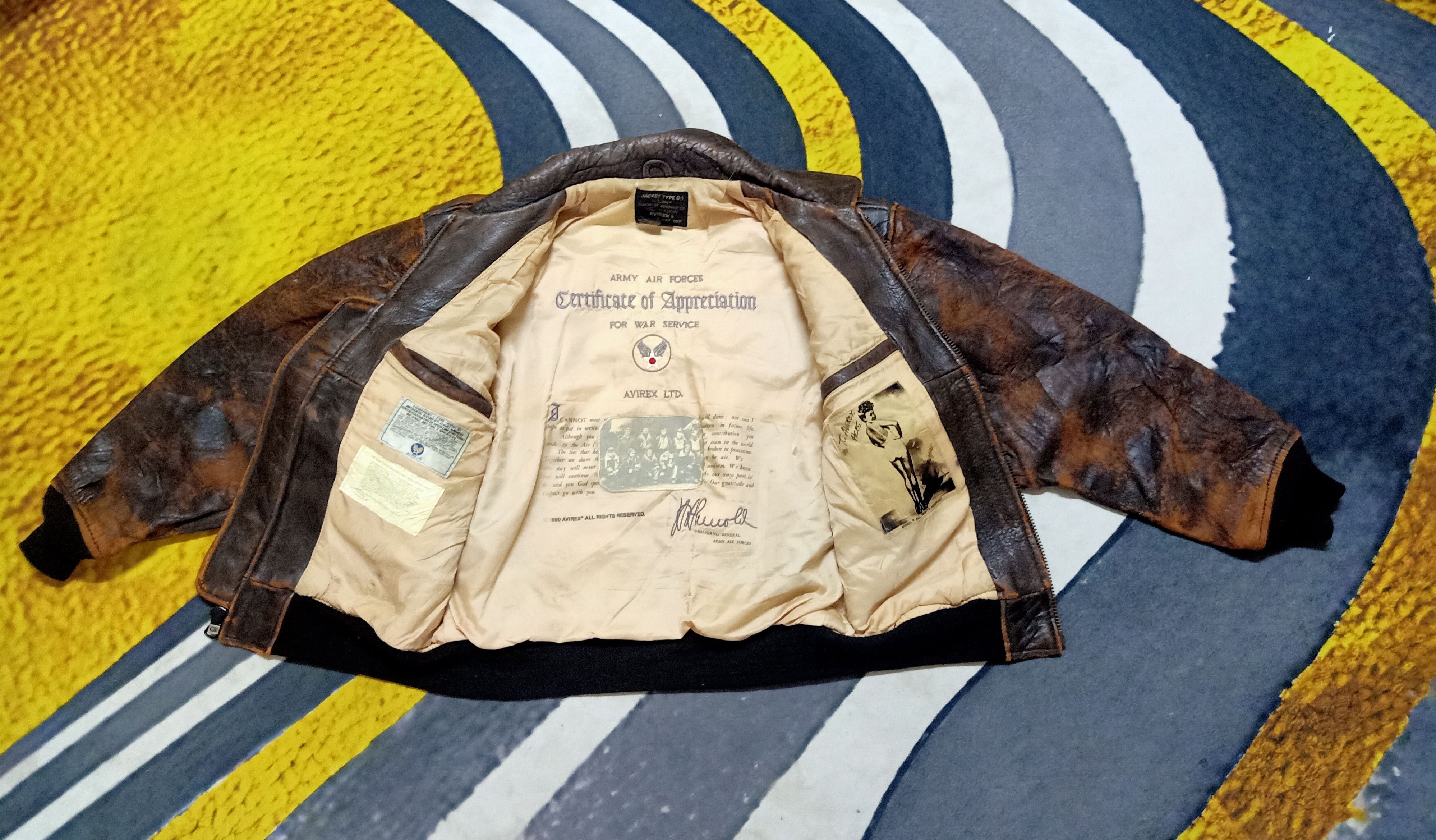 Bomber En Cuir Avirex G1 édition Limitée - Marron - Taille 2XL - Vintage