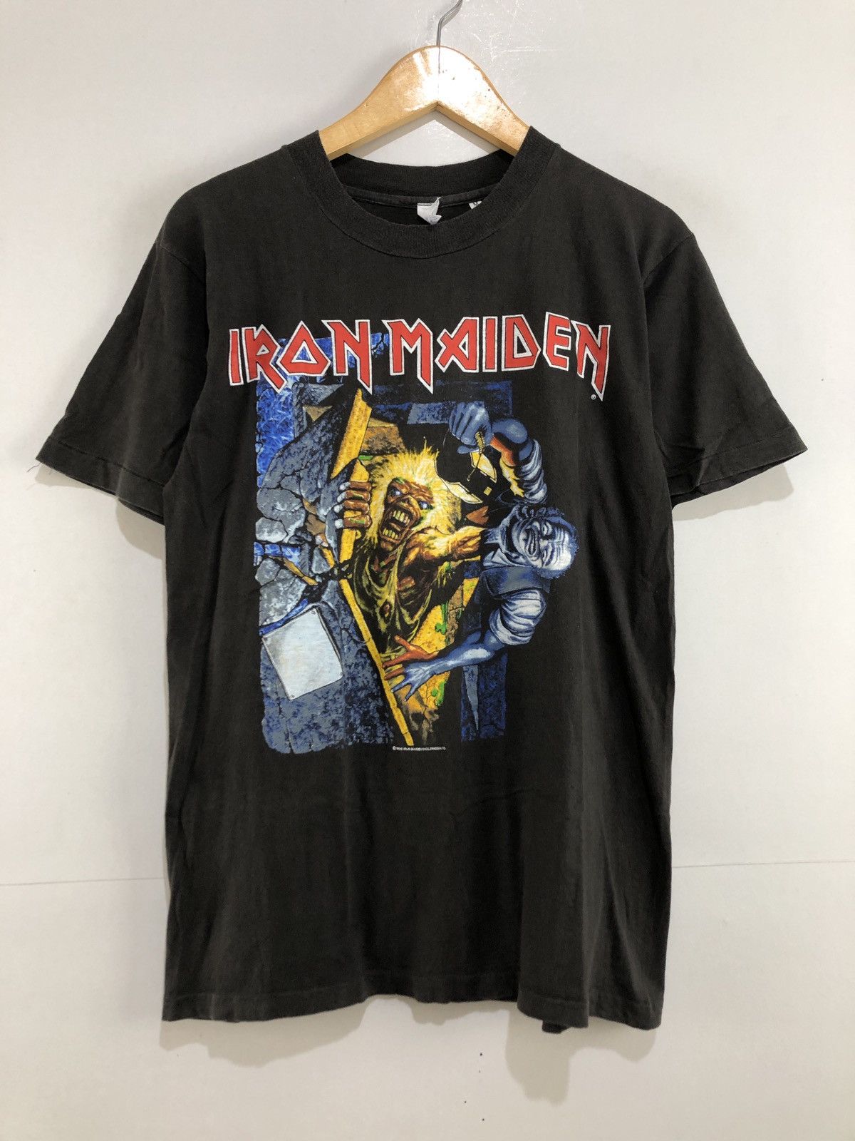 T-shirt Iron Maiden Vintage Années 90 – Noir, Taille L, Groupe Heavy Metal