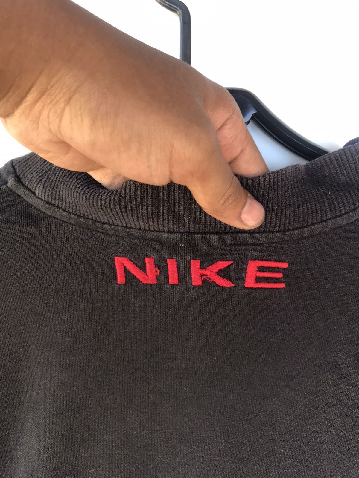 Nike × Vintage Vintage Nike Double Swoosh Big Logo Embroidered Sweatshirt Size US L / EU 52-54 / 3 - 4 Thumbnail
